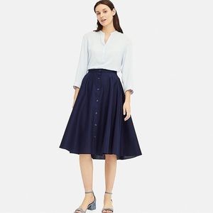 Front Button Circular Skirt